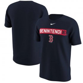 Wholesale Cheap Boston Red Sox #16 Andrew Benintendi Nike Legend Player Name & Number T-Shirt Navy