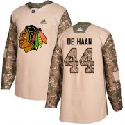 Wholesale Cheap Adidas Blackhawks #44 Calvin De Haan Camo Authentic 2017 Veterans Day Stitched NHL Jersey
