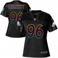 Wholesale Cheap Nike Eagles #96 Derek Barnett Black Women's NFL Fashion Game Jersey