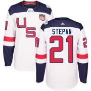 Wholesale Cheap Team USA #21 Derek Stepan White 2016 World Cup Stitched Youth NHL Jersey