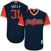 Wholesale Cheap Indians #31 Danny Salazar Navy "Sally" Players Weekend Authentic Stitched MLB Jersey