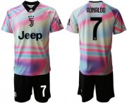 Wholesale Cheap Juventus #7 Ronaldo Anniversary Soccer Club Jersey