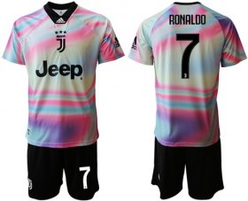 Wholesale Cheap Juventus #7 Ronaldo Anniversary Soccer Club Jersey