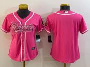 Wholesale Cheap Women's Cincinnati Bengals Blank Pink With Patch Cool Base Stitched Baseball Jersey