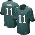 Wholesale Cheap Nike Eagles #11 Carson Wentz Midnight Green Team Color Youth Stitched NFL New Elite Jersey