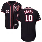 Wholesale Cheap Nationals #10 Yan Gomes Navy Blue Flexbase Authentic Collection 2019 World Series Champions Stitched MLB Jersey