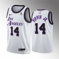 Wholesale Cheap Men's Los Angeles Lakers #14 Scottie Pippen Jr. White City Edition Stitched Basketball Jersey