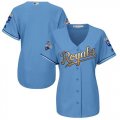 Wholesale Cheap Royals Blank Light Blue Women's 2015 World Series Champions Gold Program Cool Base Stitched MLB Jersey