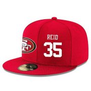 Wholesale Cheap San Francisco 49ers #35 Eric Reid Snapback Cap NFL Player Red with White Number Stitched Hat