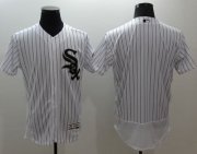 Wholesale Cheap White Sox Blank White(Black Strip) Flexbase Authentic Collection Stitched MLB Jersey