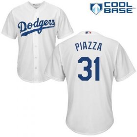 Wholesale Cheap Dodgers #31 Mike Piazza White Cool Base Stitched Youth MLB Jersey