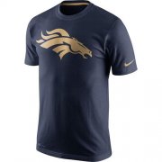 Wholesale Cheap Men's Denver Broncos Nike Navy Championship Drive Gold Collection Performance T-Shirt