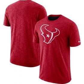 Wholesale Cheap Men\'s Houston Texans Nike Red Sideline Cotton Slub Performance T-Shirt