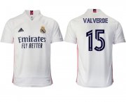 Wholesale Cheap Men 2020-2021 club Real Madrid home aaa version 15 white Soccer Jerseys