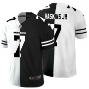 Cheap Washington Redskins #7 Dwayne Haskins Jr Men's Black V White Peace Split Nike Vapor Untouchable Limited NFL Jersey