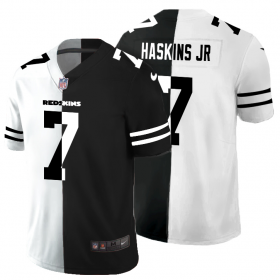 Cheap Washington Redskins #7 Dwayne Haskins Jr Men\'s Black V White Peace Split Nike Vapor Untouchable Limited NFL Jersey