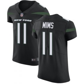 Wholesale Cheap Nike Jets #11 Denzel Mim Black Alternate Men\'s Stitched NFL New Elite Jersey