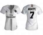 Wholesale Cheap Women's Jordan Paris Saint-Germain #7 Mbappe Away Soccer Club Jersey