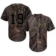 Wholesale Cheap marlins #19 Miguel Rojas Camo Realtree Collection Cool Base Stitched MLB Jersey