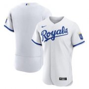 Wholesale Cheap Men's Kansas City Royals Blank White Flex Base Stitched Jersey