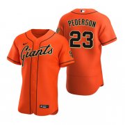 Wholesale Cheap Men's San Francisco Giants #23 Joc Pederson Orange Flex Base Stitched Jersey