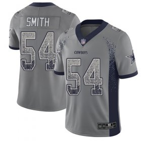 Wholesale Cheap Nike Cowboys #54 Jaylon Smith Gray Men\'s Stitched NFL Limited Rush Drift Fashion Jersey