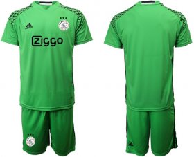 Wholesale Cheap Ajax Blank Shiny Green Goalkeeper Soccer Club Jersey