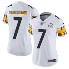 Wholesale Cheap Nike Steelers #7 Ben Roethlisberger White Women\'s Stitched NFL Vapor Untouchable Limited Jersey