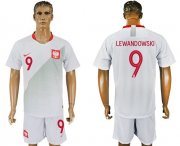 Wholesale Cheap Poland #9 Lewandowski Home Soccer Country Jersey
