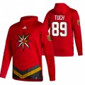 Wholesale Cheap Vegas Golden Knights #89 Alex Tuch Adidas Reverse Retro Pullover Hoodie Red
