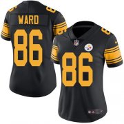Wholesale Cheap Nike Steelers #86 Hines Ward Black Women's Stitched NFL Limited Rush Jersey