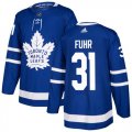 Wholesale Cheap Adidas Maple Leafs #31 Grant Fuhr Blue Home Authentic Stitched NHL Jersey