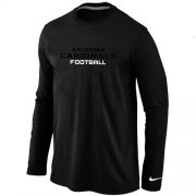 Wholesale Cheap Nike Arizona Cardinals Authentic Font Long Sleeve T-Shirt Black