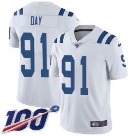 Wholesale Cheap Nike Colts #91 Sheldon Day White Men\'s Stitched NFL 100th Season Vapor Untouchable Limited Jersey