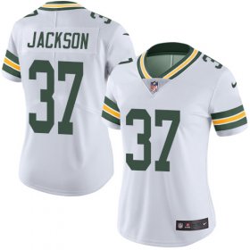 Wholesale Cheap Nike Packers #37 Josh Jackson White Women\'s Stitched NFL Vapor Untouchable Limited Jersey