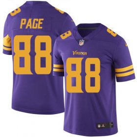 Wholesale Cheap Nike Vikings #88 Alan Page Purple Men\'s Stitched NFL Limited Rush Jersey