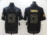Wholesale Cheap Men's New Orleans Saints #13 Michael Thomas Black 2020 Salute To Service Stitched NFL Nike Limited Jersey