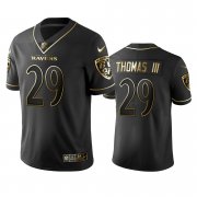 Wholesale Cheap Nike Ravens #29 Earl Thomas III Black Golden Limited Edition Stitched NFL Jersey