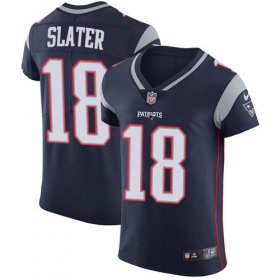 Wholesale Cheap Nike Patriots #18 Matt Slater Navy Blue Team Color Men\'s Stitched NFL Vapor Untouchable Elite Jersey