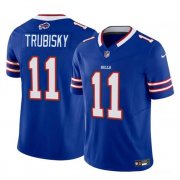 Cheap Men's Buffalo Bills #11 Mitch Trubisky Blue 2023 F.U.S.E. Vapor Untouchable Limited Football Stitched Jersey