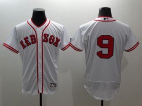 Wholesale Cheap Red Sox #9 Ted Williams White Flexbase Authentic Collection Cooperstown Stitched MLB Jersey