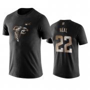 Wholesale Cheap Falcons #22 Keanu Neal Black NFL Black Golden 100th Season T-Shirts