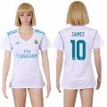 Wholesale Cheap Women's Real Madrid #10 James Home Soccer Club Jersey