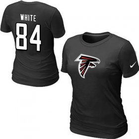 Wholesale Cheap Women\'s Nike Atlanta Falcons #84 Roddy White Name & Number T-Shirt Black