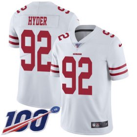 Wholesale Cheap Nike 49ers #92 Kerry Hyder White Youth Stitched NFL 100th Season Vapor Untouchable Limited Jersey