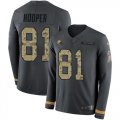 Wholesale Cheap Nike Browns #81 Austin Hooper Anthracite Salute to Service Youth Stitched NFL Limited Therma Long Sleeve Jersey