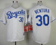 Wholesale Cheap Royals #30 Yordano Ventura White Cool Base Stitched MLB Jersey
