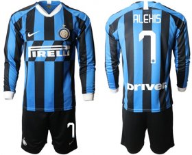 Wholesale Cheap Inter Milan #7 Alexis Home Long Sleeves Soccer Club Jersey