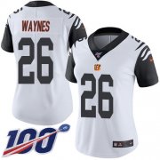 Wholesale Cheap Nike Bengals #26 Trae Waynes White Women's Stitched NFL Limited Rush 100th Season Jersey