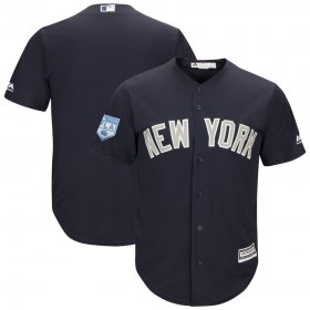 Wholesale Cheap Yankees Blank Navy Blue Alternate 2019 Spring Training Cool Base Team Stitched MLB Jersey